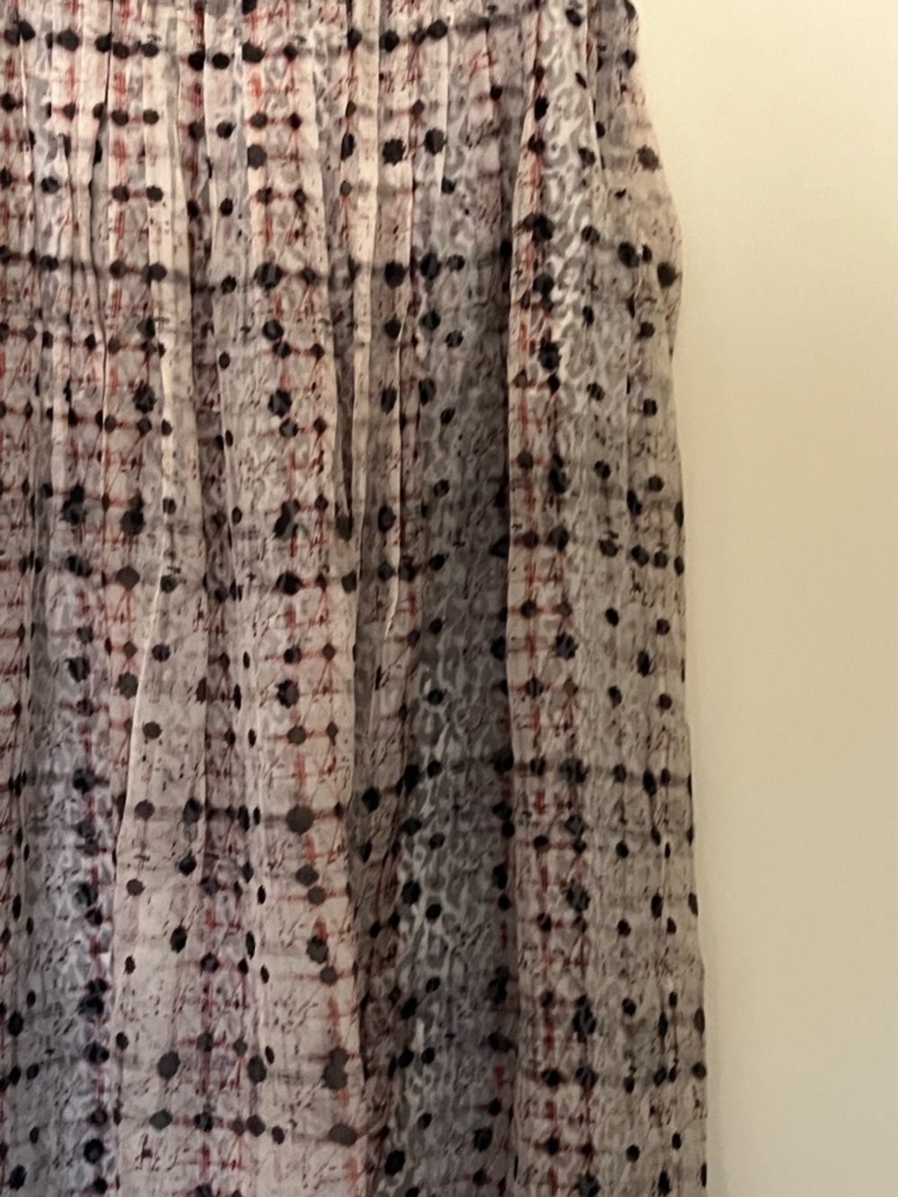 Theyskens Theory Geometric Leopard Print 100 Silk Maxi Layered Semi-Sheer Skirt - Picture 5 of 13